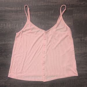 Roxy Light Pink Button-Front Camisole